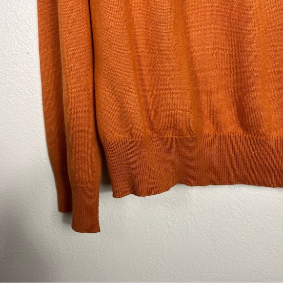 Vintage International Male orange silk cotton cashmere sweater large - Picture 4 of 6